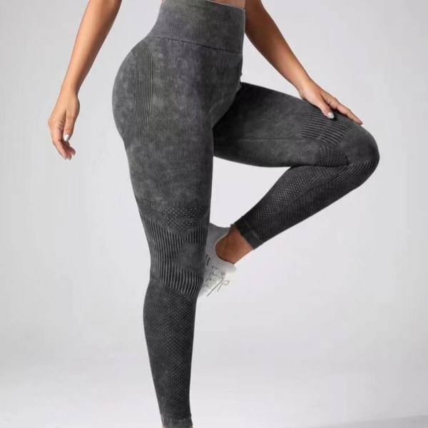 Saumattomat kuntohousut fitness BLACK M black M