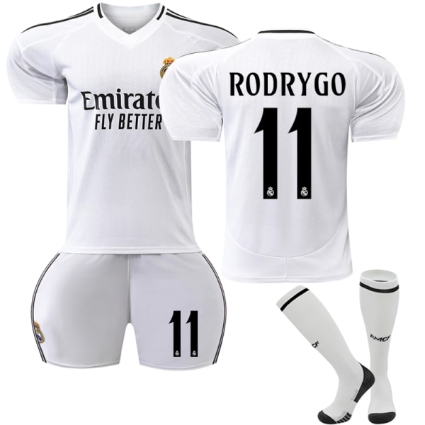 2024-2025 Real Madridin kotipaita lapsille nro 11 Rodrygo 28