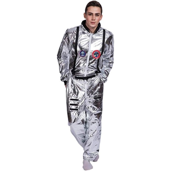 Voksen Astronaut Space Jumpsuit Kostyme Party Space CostumeCosplay Menn Kvinner Barn S