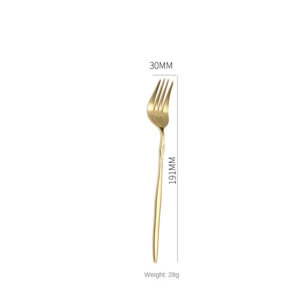 Kaffesked Fruktgaffel GULDGAFFEL Gold Fork-Fork