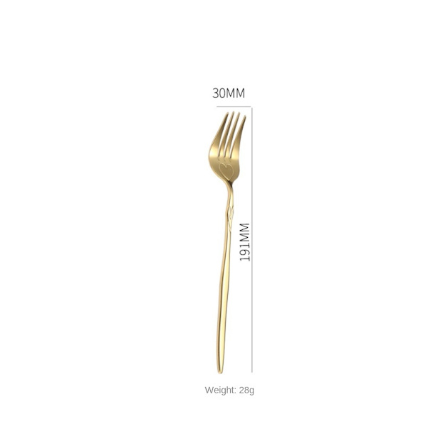 Kaffeskje Fruktgaffel GULLGAFFEL Gold Fork-Fork