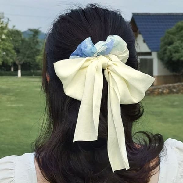 Rosetthårsnoddar i koreansk stil VIT white