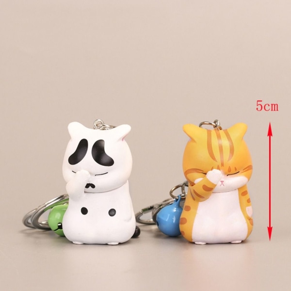 Shy Cat nøkkelring Chubby Kitten Keyring 2 2 2