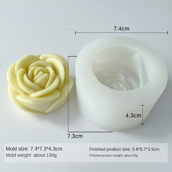 Silikonform Lysform 3 3 3