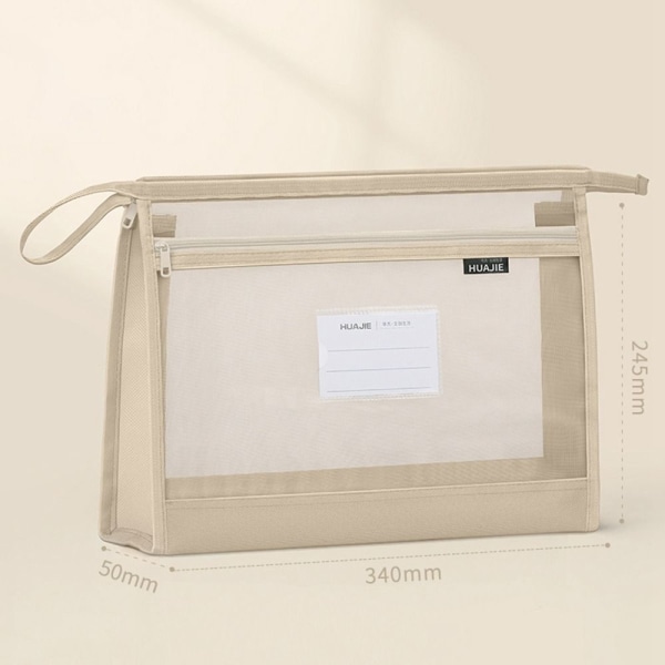 Mesh-glidelåspose Veske Transparent filveske FARGE 4 FARGE 4 Color 4