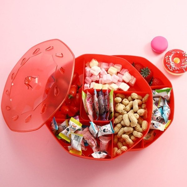 Delt Candy Box Nød Candy Tallerken GRÅ ENKELT LAG ENKELT LAG Grey Single Layer-Single Layer