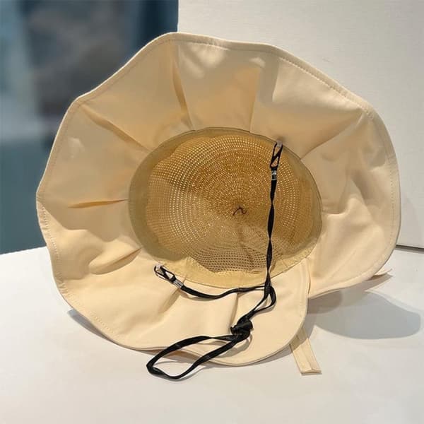 Dame Bucket Hat Stor Bred Skygge Strand Solhatte SORT black
