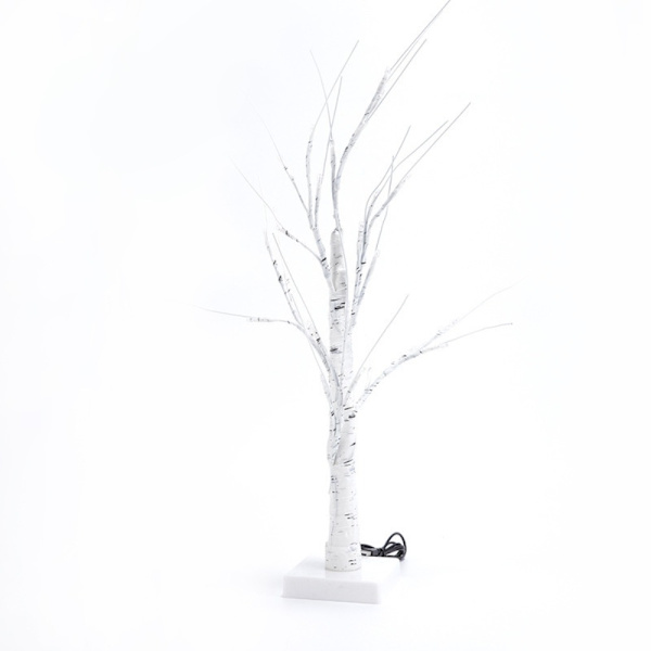 Led Björk Light Tree Blinkande Tree Bonsai VIT White