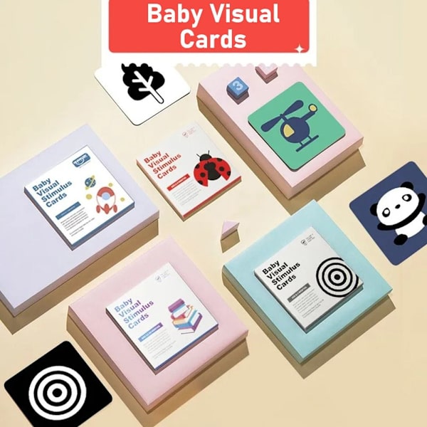 1Set Baby Visual Cards High Contrast Card 0-3 MÅNADER 0-3 MÅNADER 0-3 Months