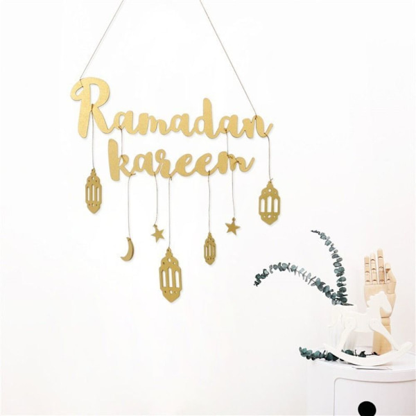 Eid Mubarak -riipus Ramadan Kareen -koriste MUSTA