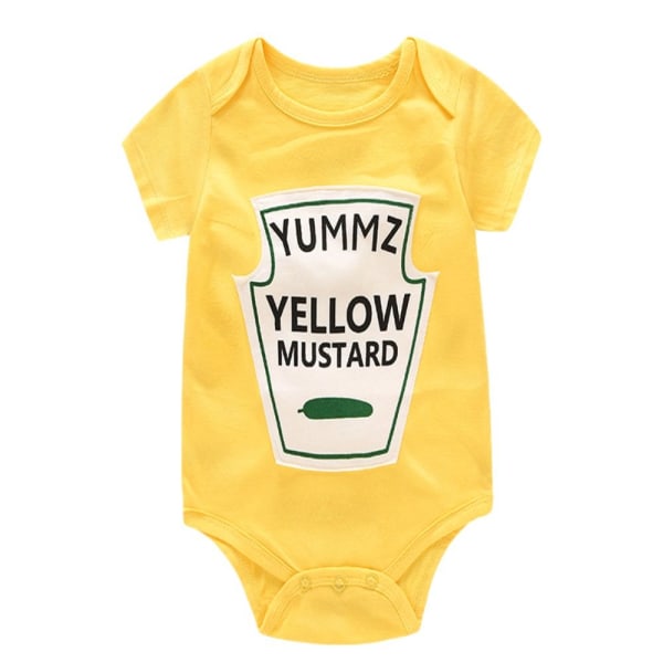 Baby bodysuit tvillingetøj GUL 80 (12M) 80 (12M) Yellow 80 (12M)-80 (12M)