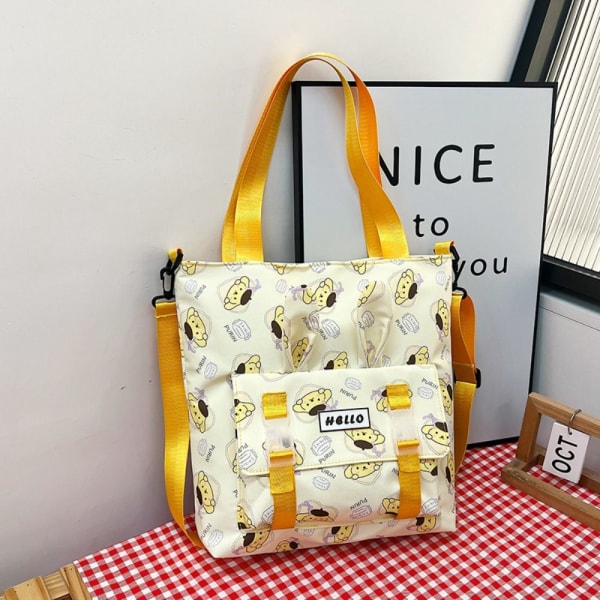 Tecknad handväska för tjejer Nylon Axelväska GUL yellow