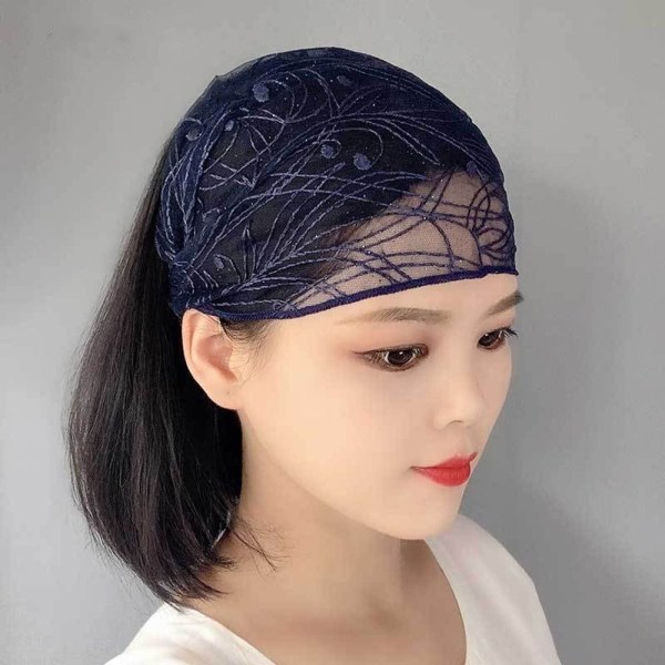 Koreanska huvudbonader Paljett hårband CYAN Cyan