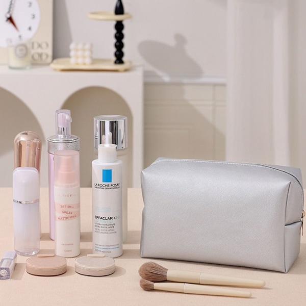 Make Up Taske Kosmetiktaske HVID L White L