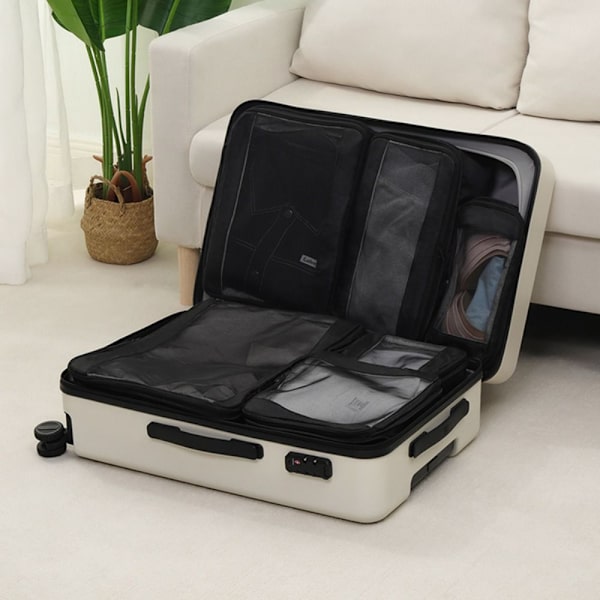 4/6STK Reiseoppbevaringspose Bagasjeoppbevaring SVART 6STK/SETT Black 6PCS/Set-6PCS/Set