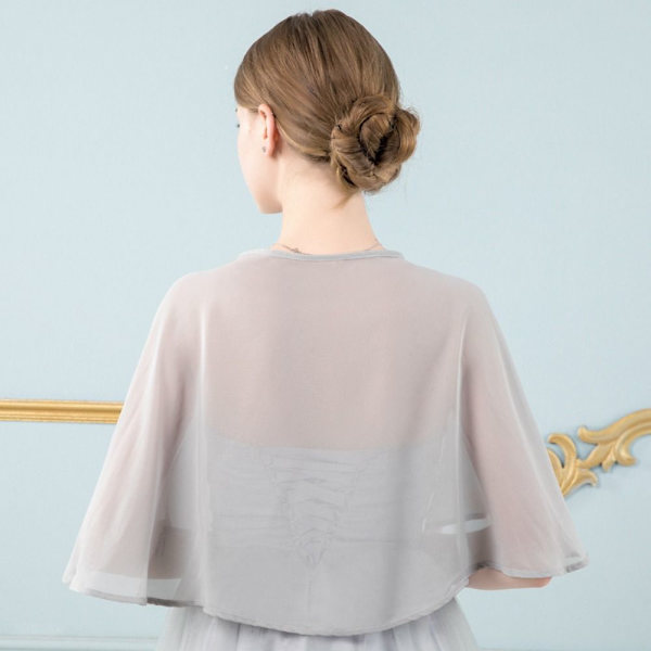 Blondesjal Bryllupskapape HVID White