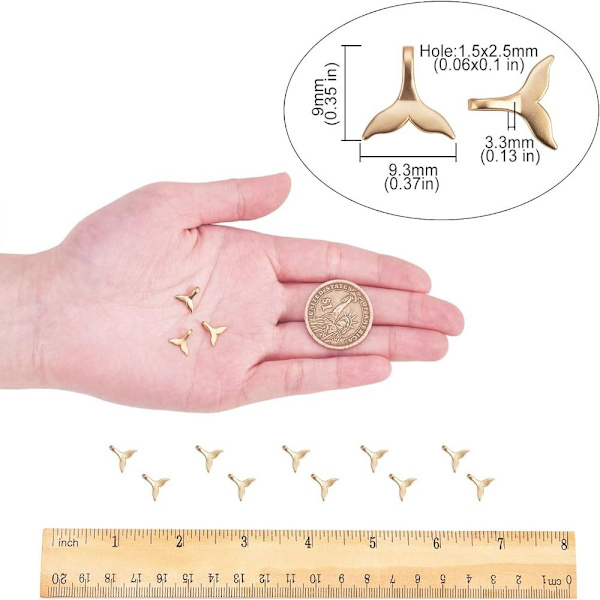 Whale Tail Shape Charms Whale Fish Tail Vedhæng Hale Shape