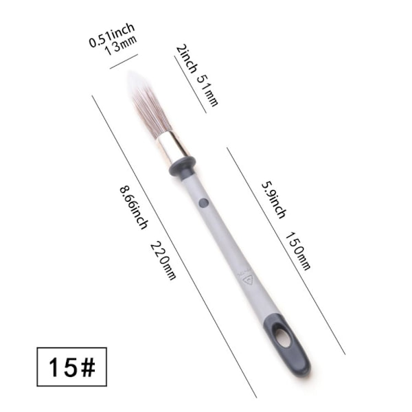 Spor Spiss Hjørne Trim Paint Pensel 15 POINTED SPISS 15Pointed
