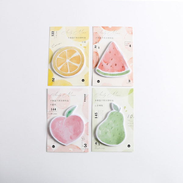 4 Pads Cute Frugt Sticky Notes Kawaii Sticky Notes Funny