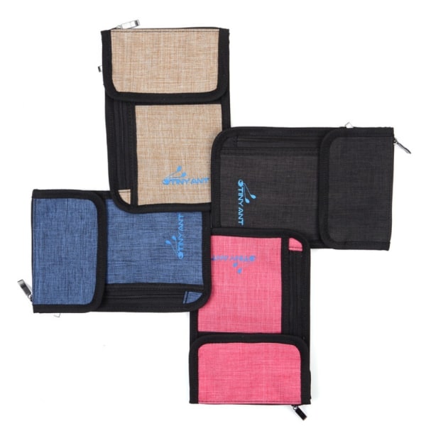 RFID Opbevaringstaske Rejsedokument Pastaske SORT Black