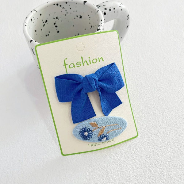 2 STK Little Girl Bowknot Hårspænder KHAKI khaki