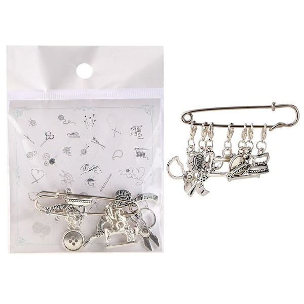 7/21 st Metallstickstygnsmarkörer Stickning Virksöm B-21pcs