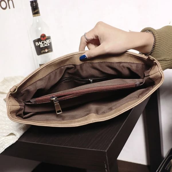 Dam Kuvertväska PU Läder Crossbody Väskor SVART black