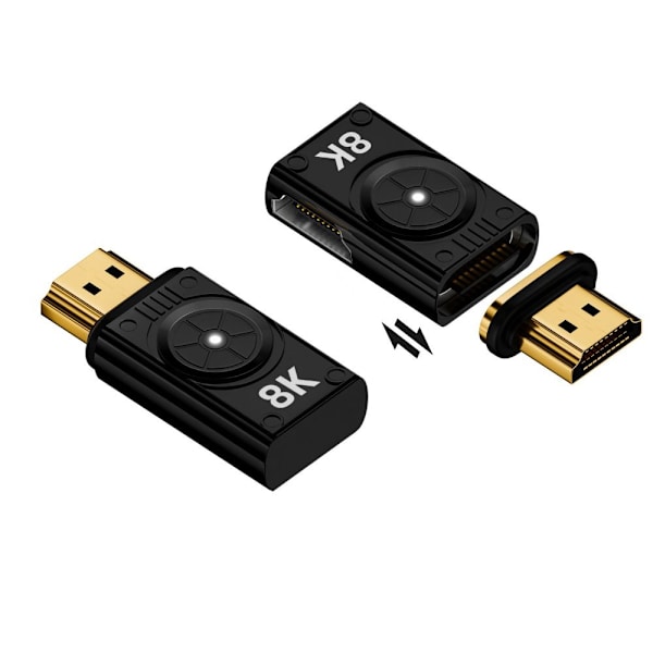 HDTV 2.1 Converter Magnetisk stik HØJRE BØJ SORT HØJRE Right Bend Black