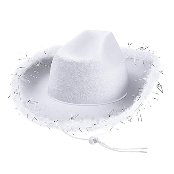 Cowboyhatt Raw Edge Cowboyhatt HVIT White