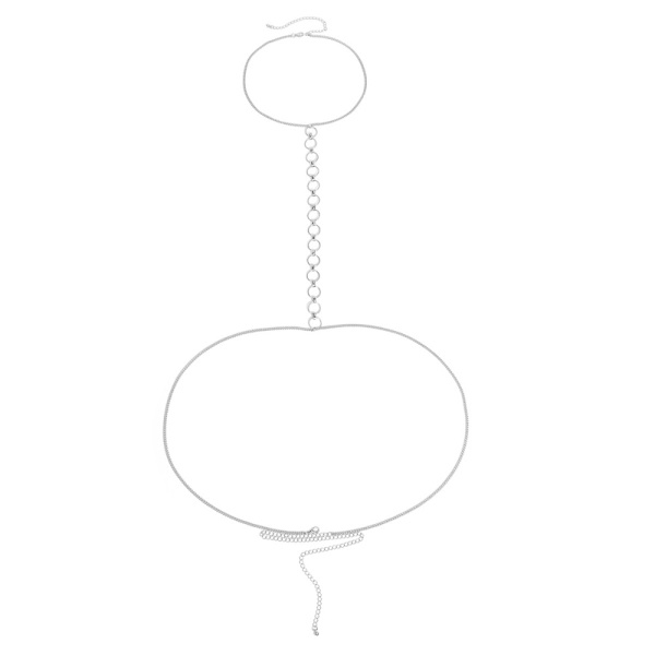 Sexy Circular Chain Neck Chain Integrert Body Chain Geometrisk