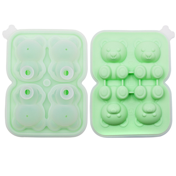 Ice Cube Mold Ice Making Box SVART FIRE RIST FIRE RIST black four grids-four grids