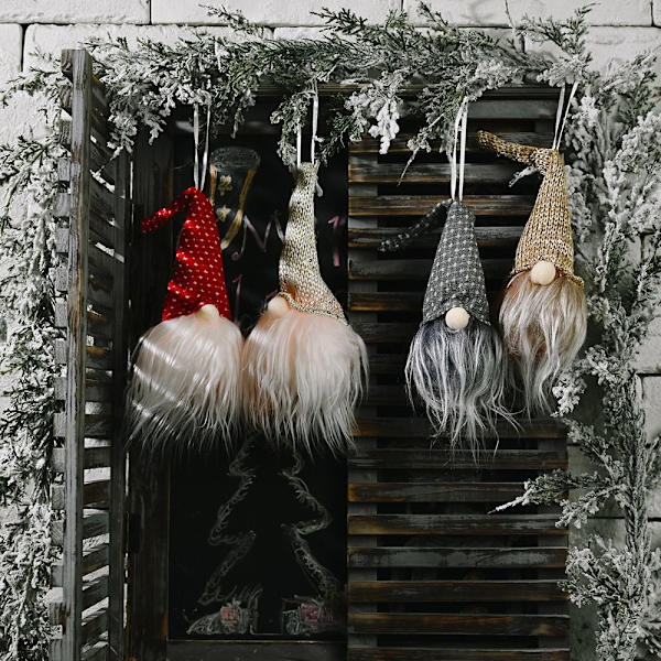 Christmas Faceless Doll Joulukoristeet HARMAA grey