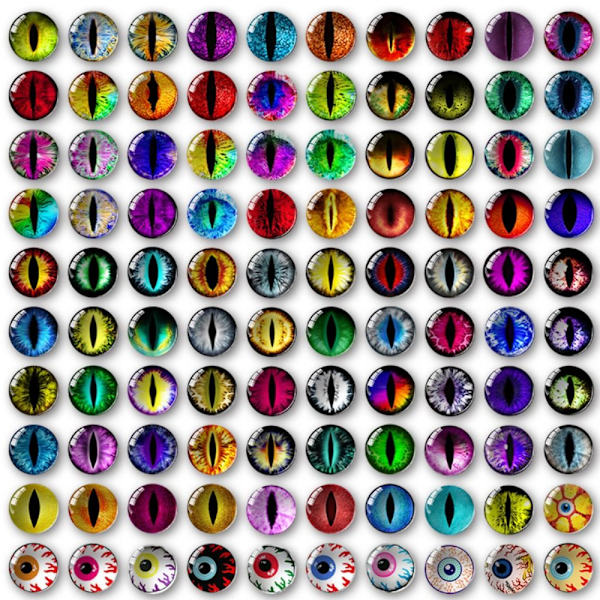 20 stk/10 par Eyes Crafts Eyes Puppet Crystal Eyes 12MM-FARGE 12mm-color random