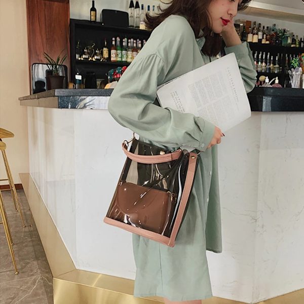 Transparent taske Dametaske SORT black
