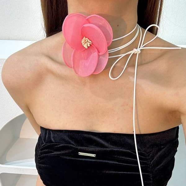 Blomster Choker Halskæde 2 2 2