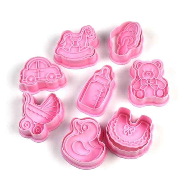 8 stk./sett kakepresser kjeksform deigstempel DIY baking