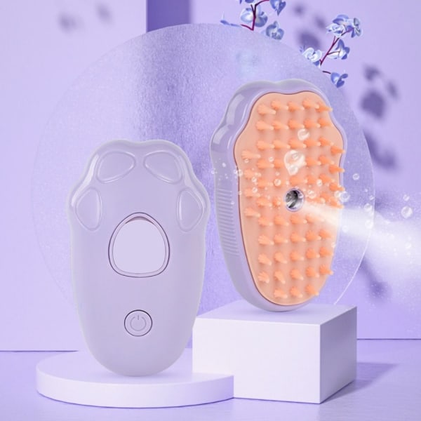 Cat Steam Brush Pet Electric Spray Comb PURPRE purple