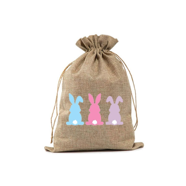 Pellava kiristysnyörilaukkujen nippu tasku 15X20CMD D 15x20cmD