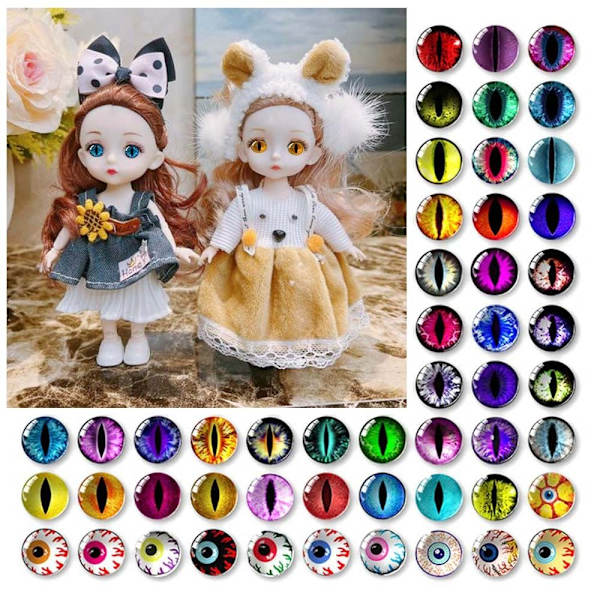 20st/10 par Eyes Crafts Eyes Puppet Crystal Eyes 16MM-FÄRG 16mm-color random
