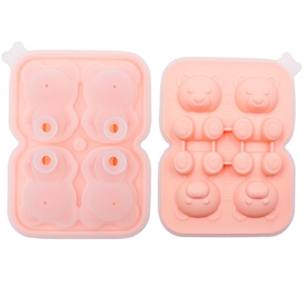 Ice Cube Form Ice Making Box ROSA FYRA RASTER FYRA RASTER pink four grids-four grids