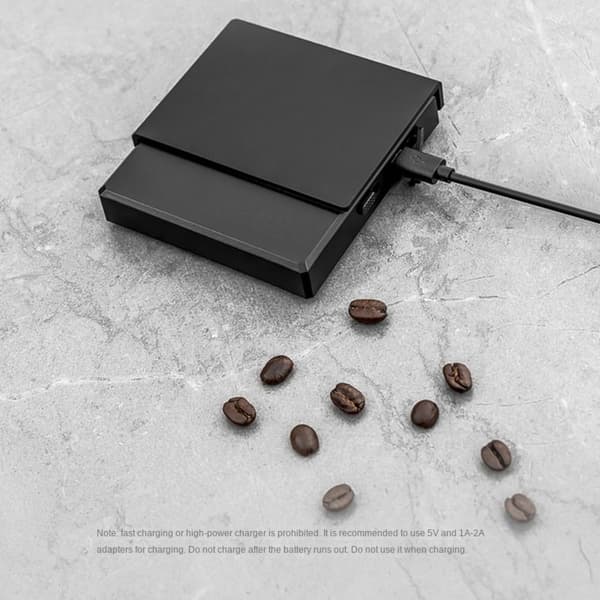 Digital köksvåg för kaffe SVART black