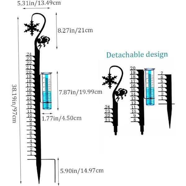 Snømåler Regnmåler Tube SNØFLÅK SNØFLÅK Snowflake