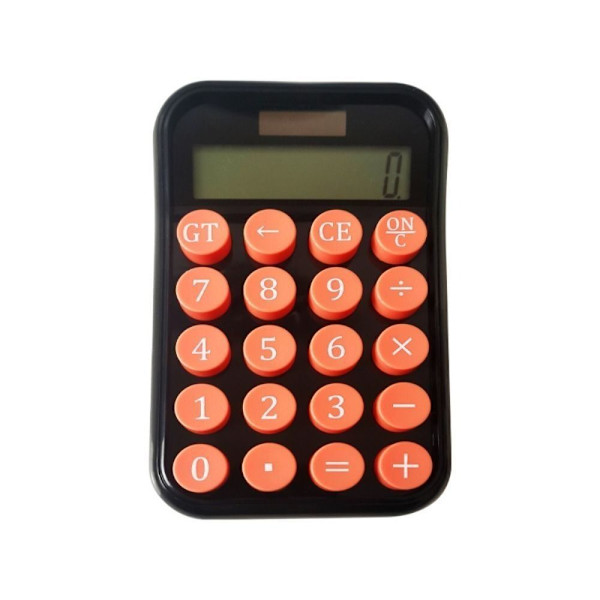 Solar Lommeregner Mekanisk Tastatur Lommeregner SORT Black