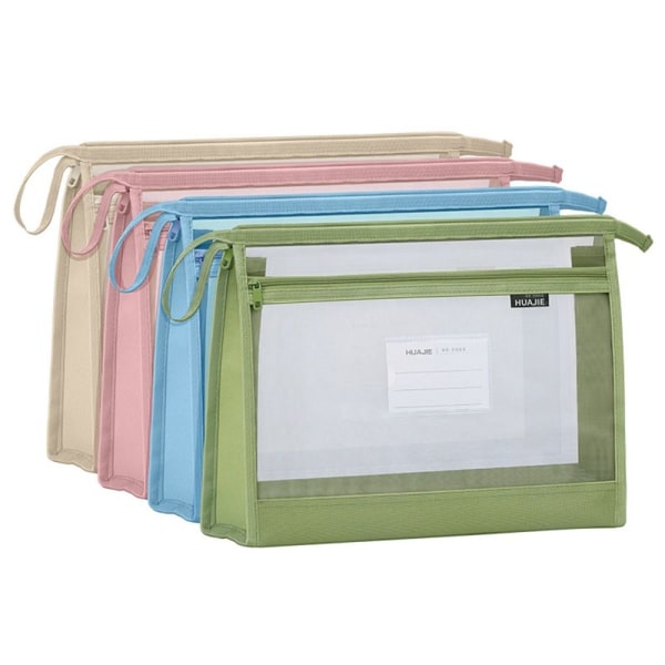 Mesh-glidelåspose Veske Transparent filveske FARGE 4 FARGE 4 Color 4