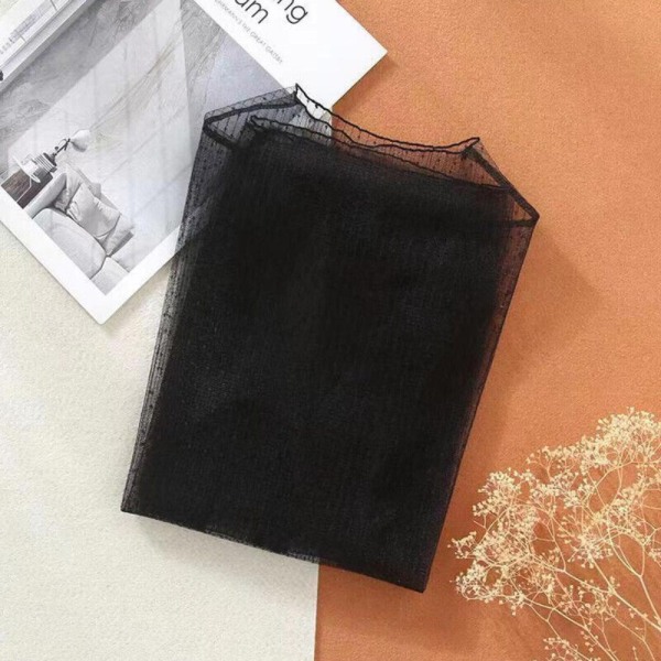 T-shirt Toppe See Through Bluse SORT Black