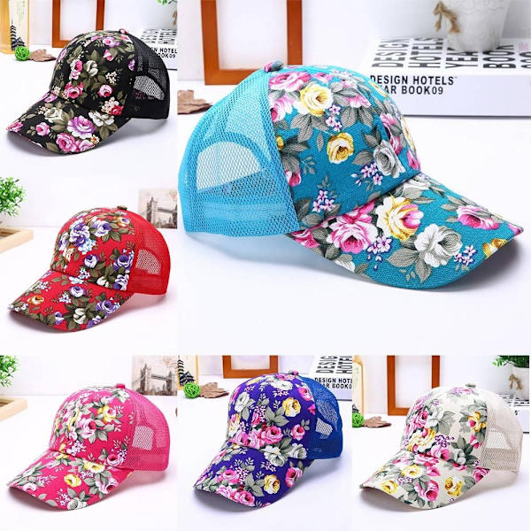 Baseball Cap Net Cap ROSE RED rose red