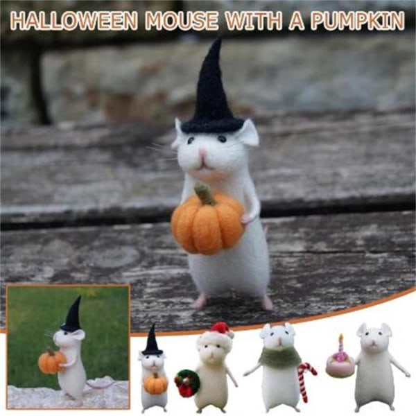 Halloween-mus med en pumpa STIL 4 STIL 4 Style 4