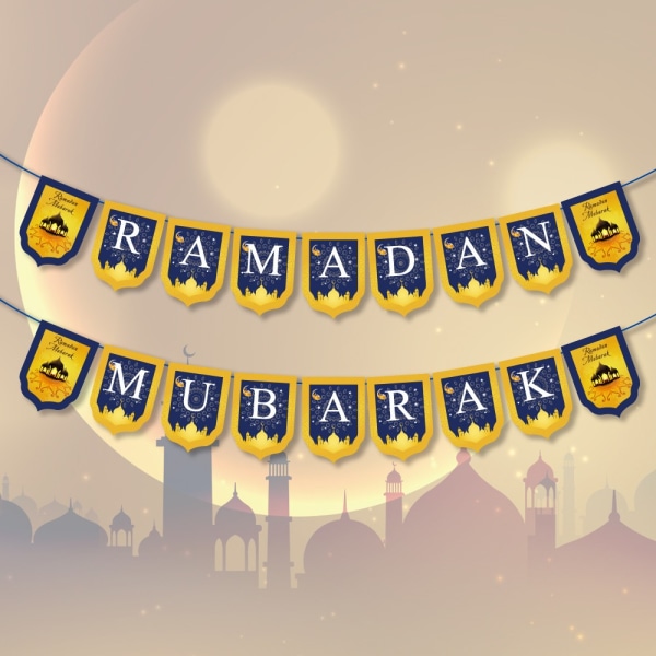Eid Mubarak Banner Eid hængende ornamenter 8 8 8