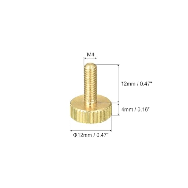 5stk riflede tommelskruer flatt hode M4X10MM M4x10mm