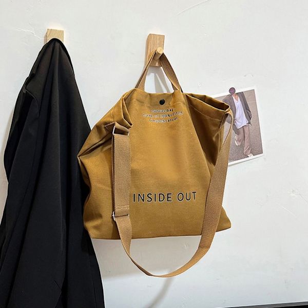 Kanvasväska Axelväskor KHAKI khaki